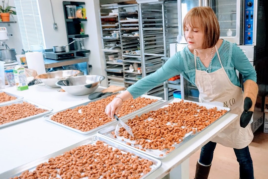 Explore the Best of Atlanta with Local Artisan Nut Roaster and Empty Nester Lisa Kirkpatrick of High Cotton Co. Sugar and Spice Cashews from Batch