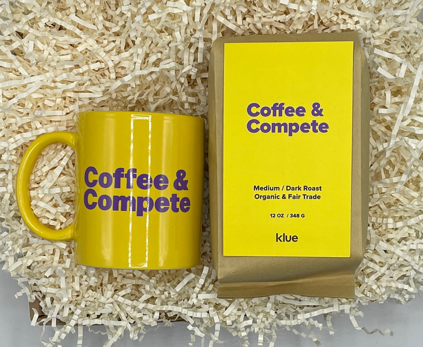 Klue "Coffee and Compete" Mug & Coffee Gift Set